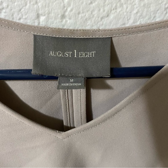 Fitted Dressy Blouse Flare Peplum Style Racing Stripe V Neck Longsleeve Medium - Picture 14 of 14